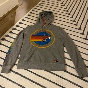 slightly worn aviator nation pull over hoodie